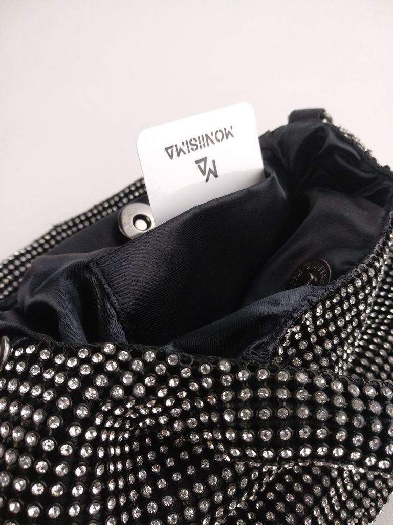 Manhattan Bolso Tote Mini Negro - Vista Interior Detalle Bolsillo Negro - Vista Interior Detalle Bolsillo