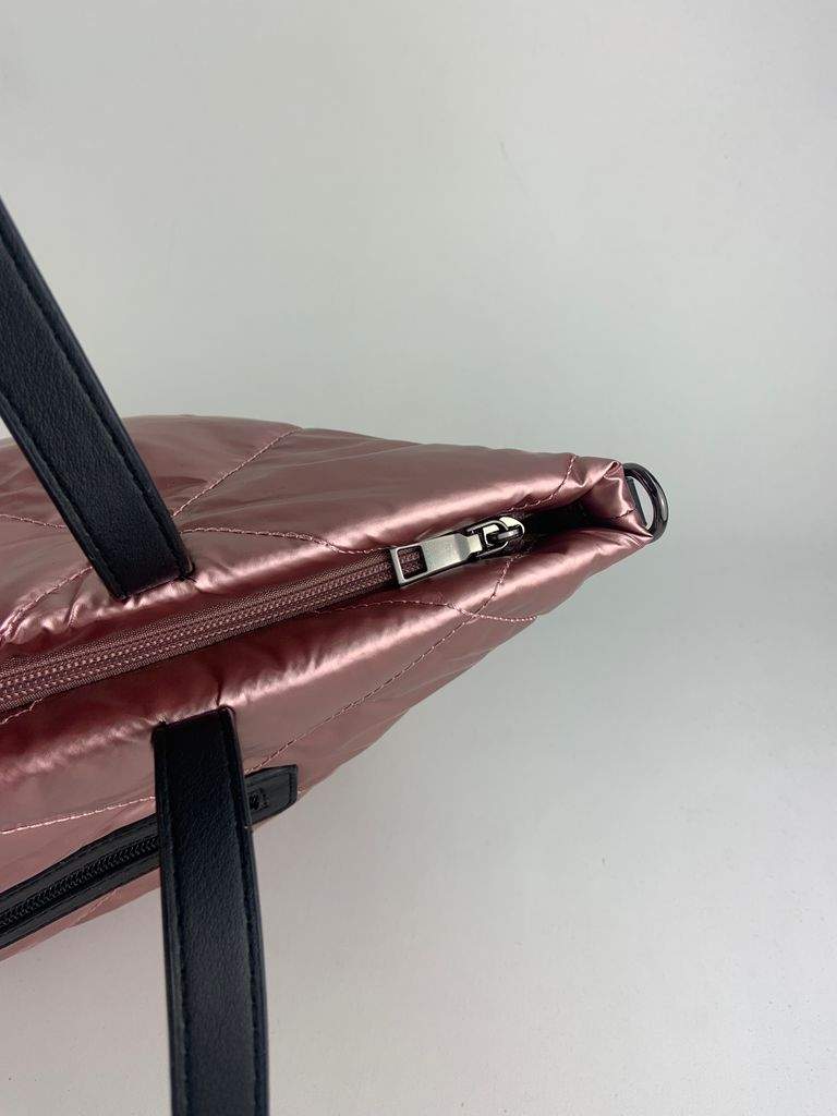 Stellare Bolso Shopper Rosa - Vista Superior Detalle Cremallera Rosa - Vista Superior Detalle Cremallera