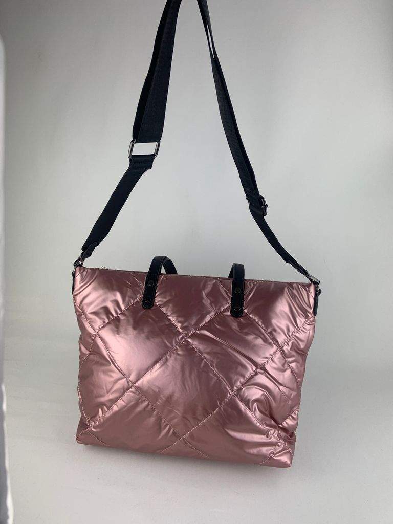 Stellare Bolso Shopper Rosa - Vista Frontal con Asa Larga Rosa - Vista Frontal con Asa Larga