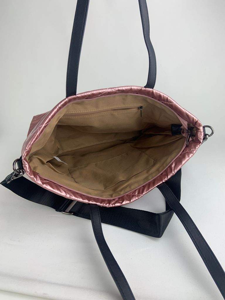 Stellare Bolso Shopper Rosa - Vista Interior con Asa Larga Rosa - Vista Interior con Asa Larga