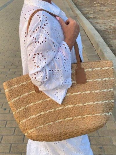 Cesta Mimbre Glamour – Bolso Rafia