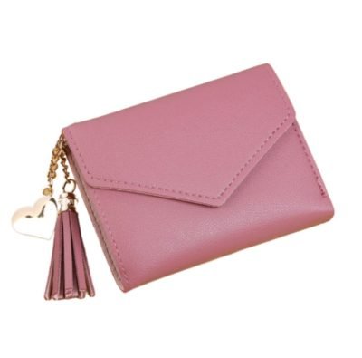 Cartera Pequeña para tarjetas y billetes con Hebilla Magnética Rosa Maquillaje