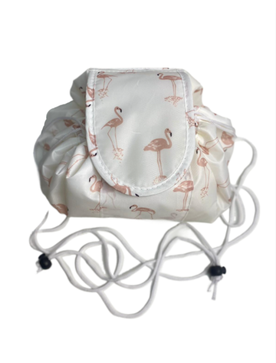 Neceser Redondo de Tela Flamencos ref. M0117