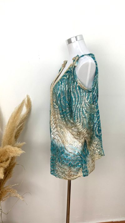 Blusa Brillo – Blusa París Azul Turquesa