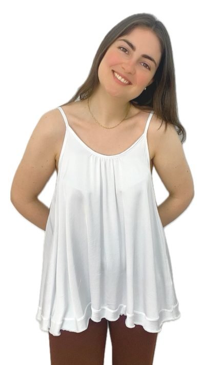 Blusa Satinada Fluida – Blusa Roma Blanca