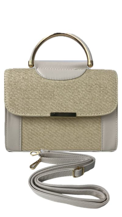 Bolso Combinación Cuero PU y Mimbre – Bolso Minerva