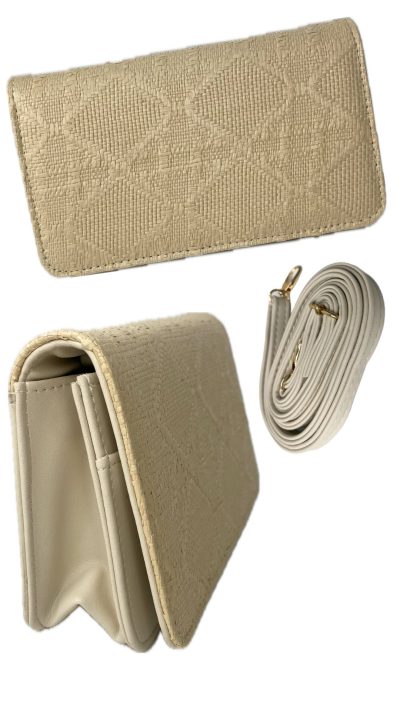 Bolso pequeño Combinación Cuero PU y Mimbre – Bolso Paula