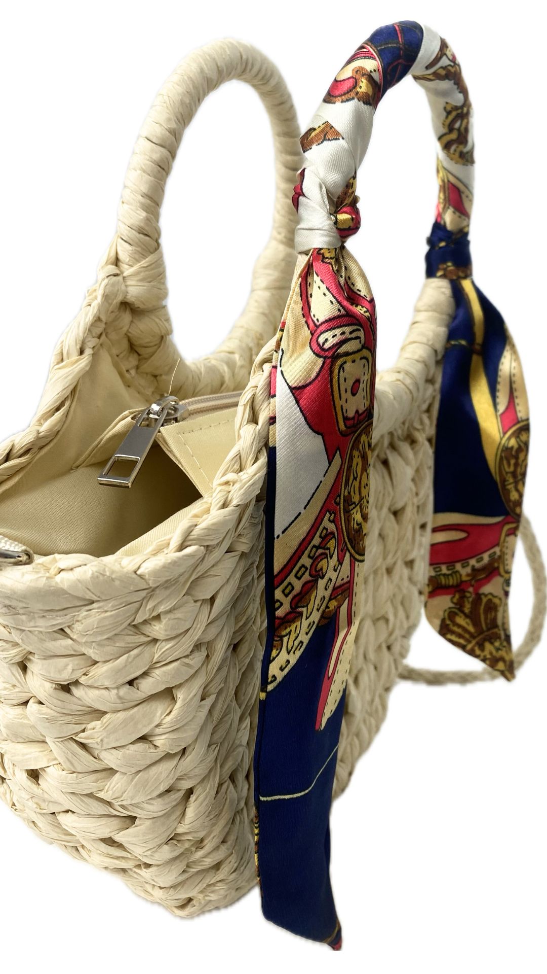 Cesta pequeña de fibra natural - Cesta Gigi - DE LATERAL