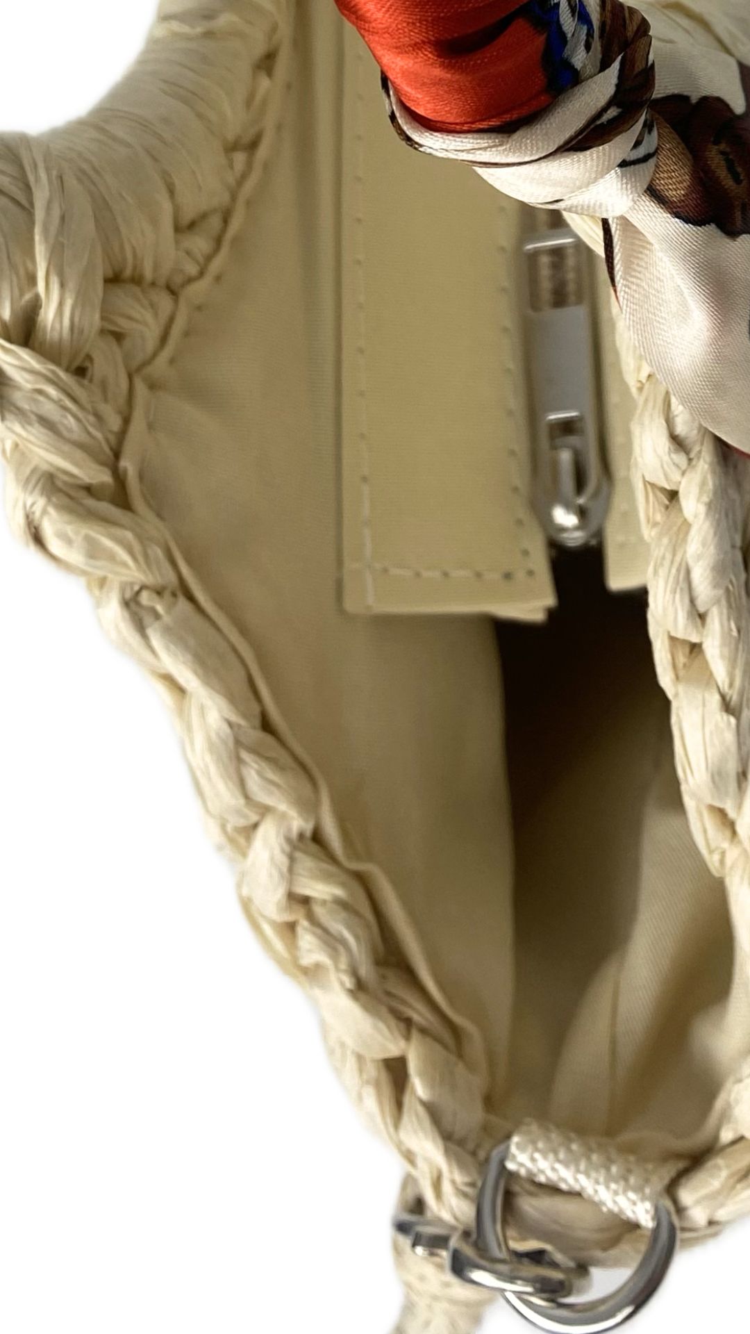 Cesta pequeña de fibra natural - Cesta Maripaz - DETALLES MATERIAL Y CREMALLERA