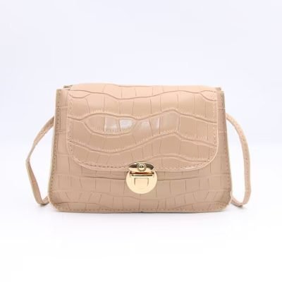 Mini Bolso Bandolera Cocodrilo Beige – Camel Clarito