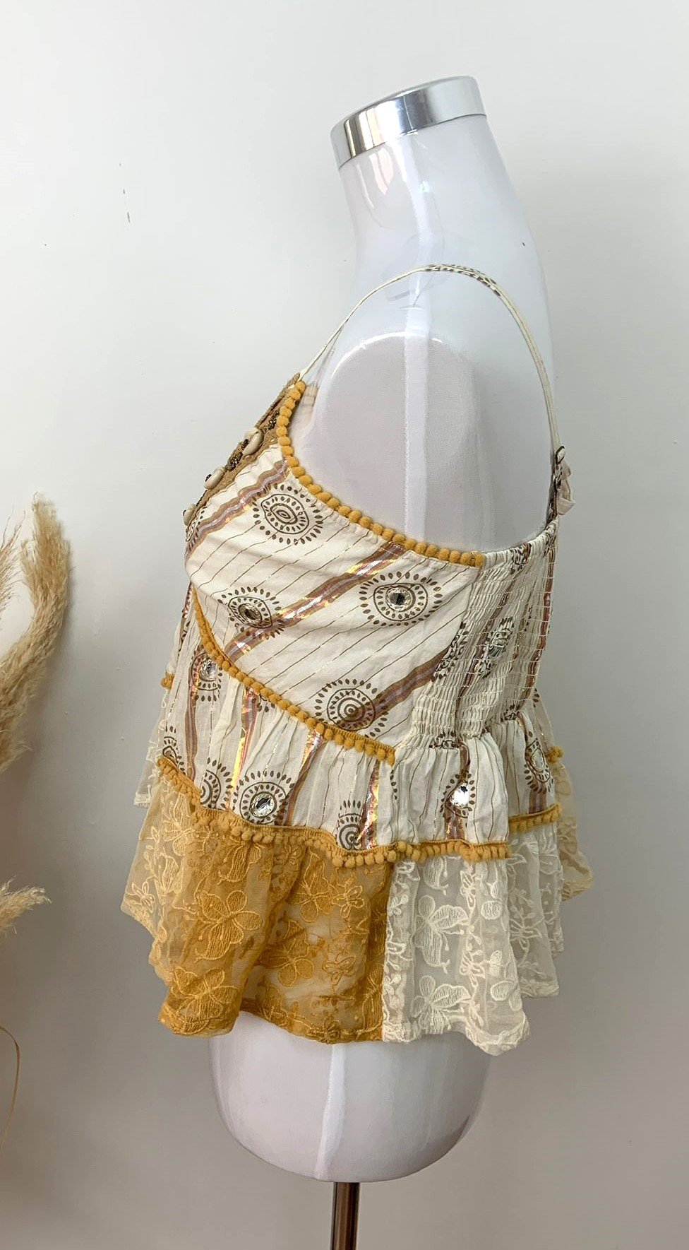 Top Boho - Top Córdoba Mostaza - de lateral