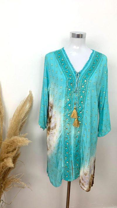 Túnica playera – Oasis Turquesa