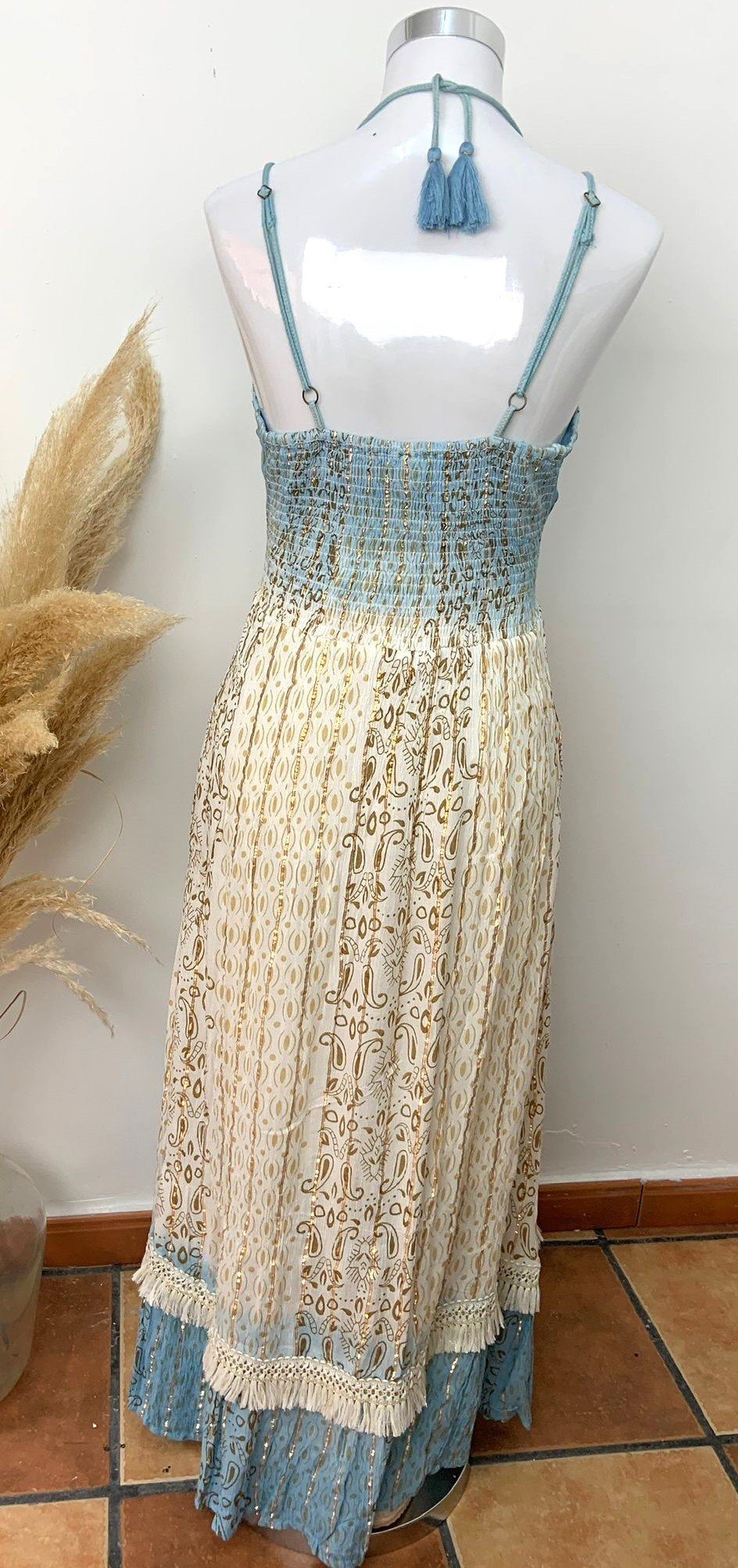 Vestido Boho Largo - Vestido Oceanía - de espalda