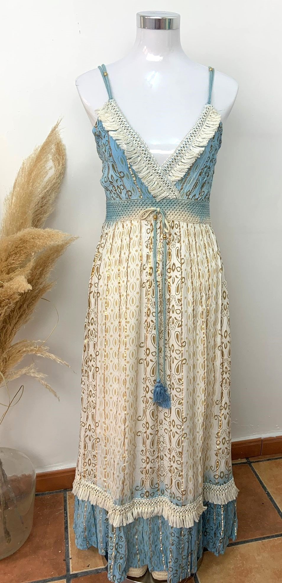 Vestido Boho Largo - Vestido Oceanía - de frente