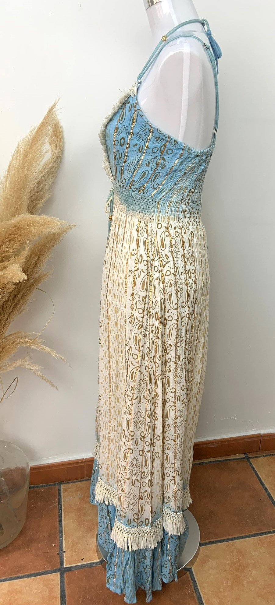 Vestido Boho Largo - Vestido Oceanía - de lateral