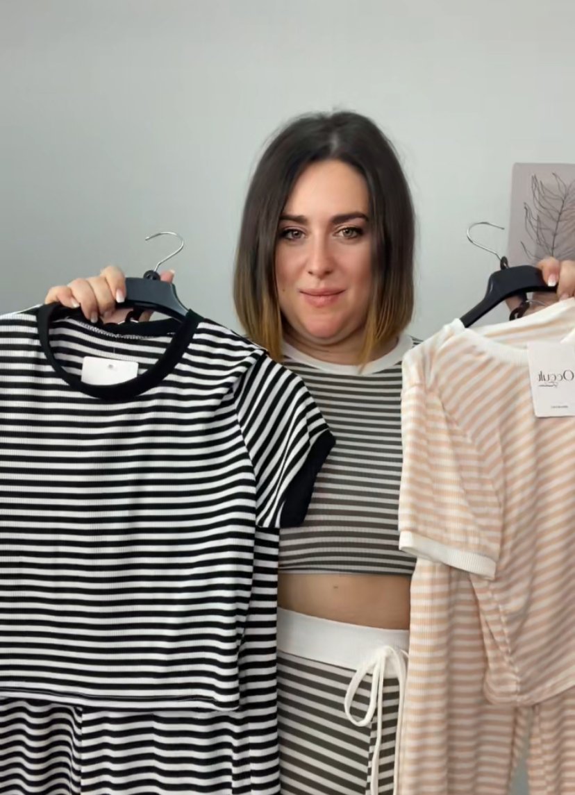 Conjunto 2 piezas Casual - Top y Pantalón color Negro - 3 colores