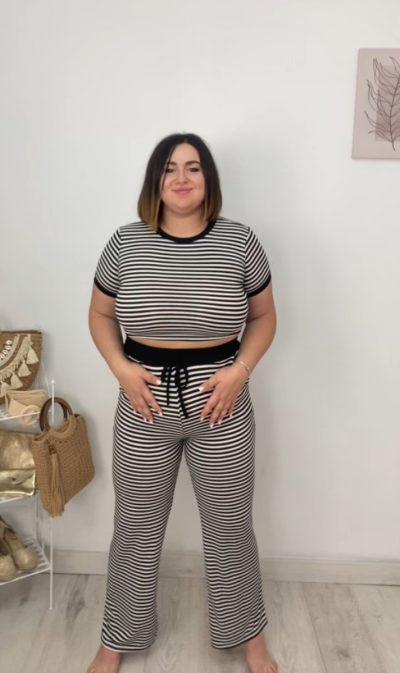 Conjunto 2 piezas Casual – Top y Pantalón color Negro