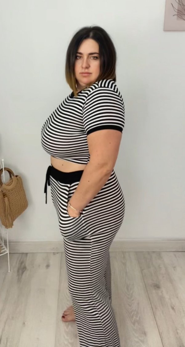 Conjunto 2 piezas Casual - Top y Pantalón color Negro - de lateral