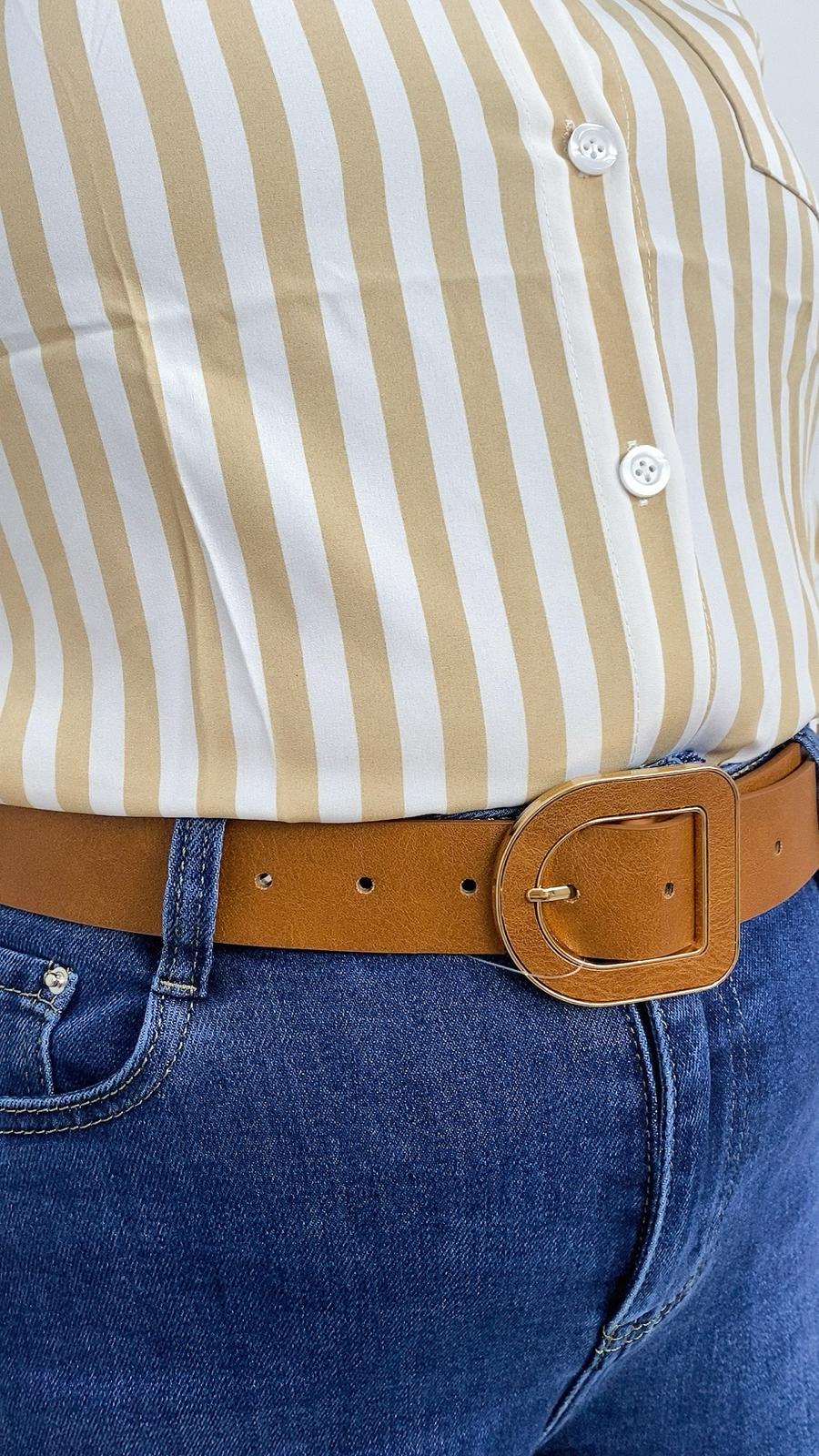 Cinturón Clásico Marrónde lado