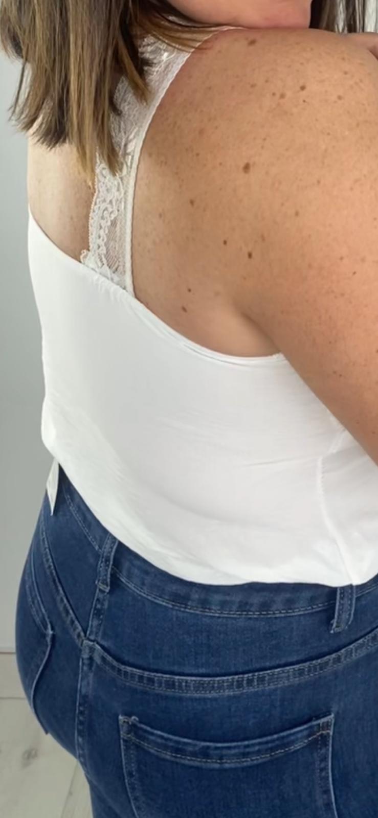 Lencero talla única (pequeña S-L) color blanco detalle