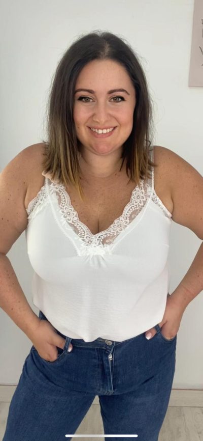 Lencero talla única (pequeña S-L) color blanco